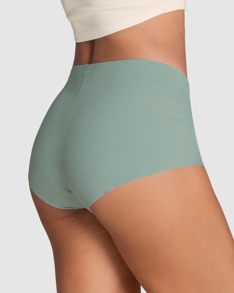 Paquete x 3 bloomers clásicos de apariencia invisible#color_s30-verde-oscuro-terracota-verde-azul