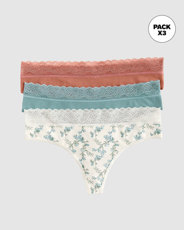 Brasileras paquete x3 en algodón elástico con detalle en encaje#color_s17-estampado-verde-azul-terracota