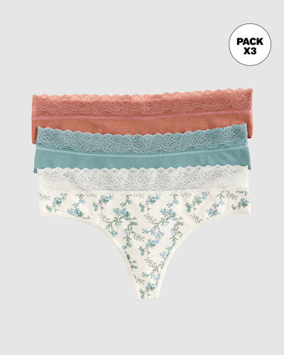 Brasileras paquete x3 en algodón elástico con detalle en encaje#color_s17-estampado-verde-azul-terracota
