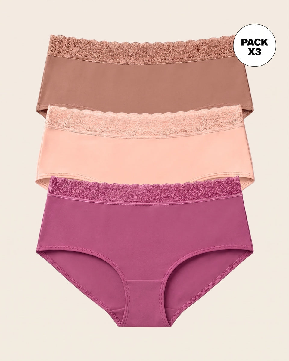 Paquete x3 bloomers estilo hípster total comodidad