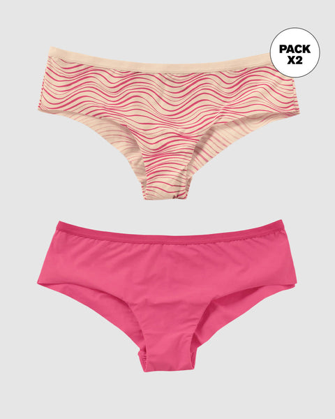 Paquete x 2 bloomers cacheteros ultralivianos y suaves#color_s08-estampado-ondas-rosado