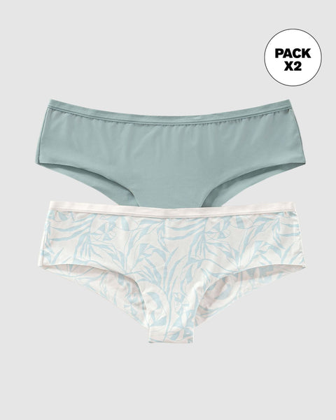 Paquete x 2 bloomers cacheteros ultralivianos y suaves#color_s09-marfil-estampado-verde