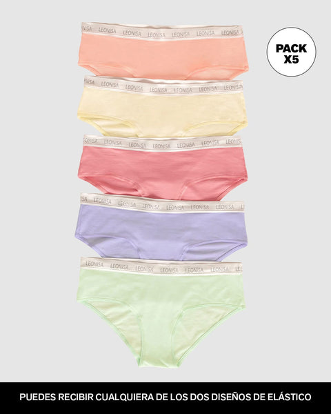 Paquete x 5 bloomers estilo hipster#color_s05-durazno-verde-amarillo-coral-lila