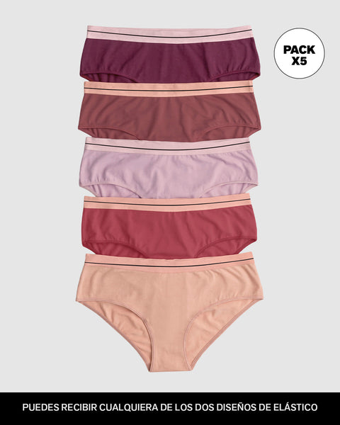 Paquete x 5 bloomers estilo hipster#color_s08-uva-berenjena-rosa-lila-vino