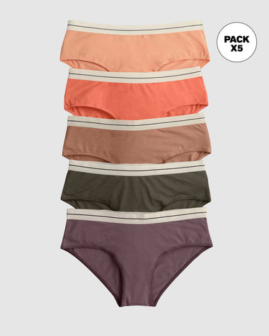 Paquete x 5 bloomers estilo hipster#color_s09-vino-coral-verde-cafe-azul