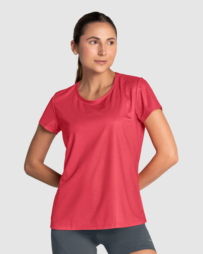 Camiseta deportiva de secado rápido y silueta semiajustada#color_354-rojo-medio