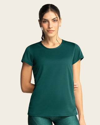 Blusa deportiva de secado rápido y silueta semiajustada#color_a41-verde-medio