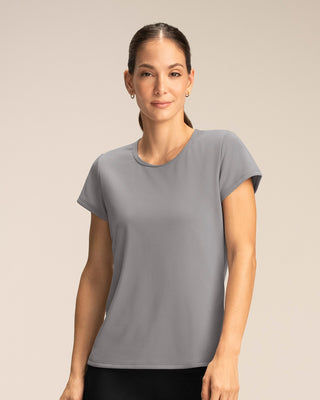 Blusa deportiva de secado rápido y silueta semiajustada#color_c62-gris-claro