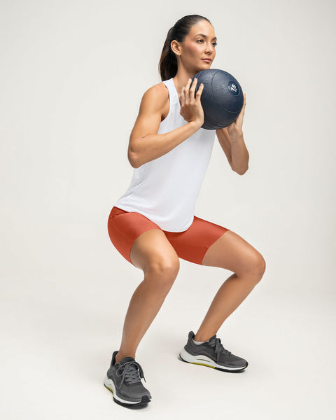 Blusa deportiva de secado rápido y silueta semiajustada para mujer#color_000-blanco