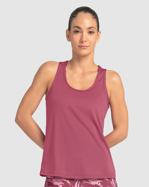 Blusa deportiva de secado rápido y silueta semiajustada para mujer#color_300-rosado