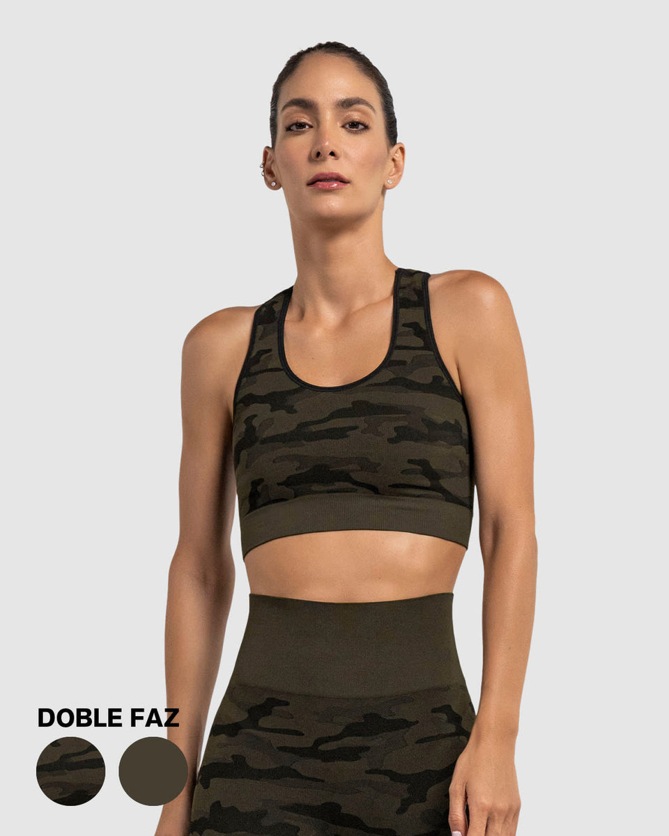 Top deportivo sin costuras doble faz