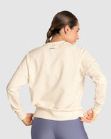 Suéter deportivo de cuello redondo#color_898-marfil