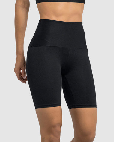 Short ciclista tiro alto con control de abdomen y muslos y tecnología copper#color_700-negro