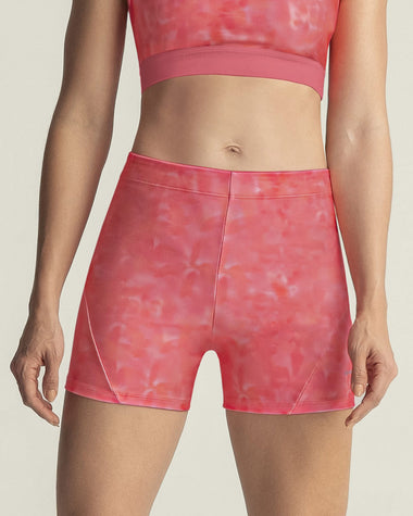 Short corto deportivo ajustado y ligero con cómodo elástico en cintura#color_040-estampado-rosa-degrade