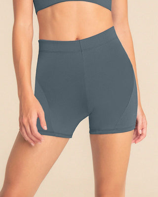 Short corto deportivo ajustado y ligero con cómodo elástico en cintura#color_544-verde