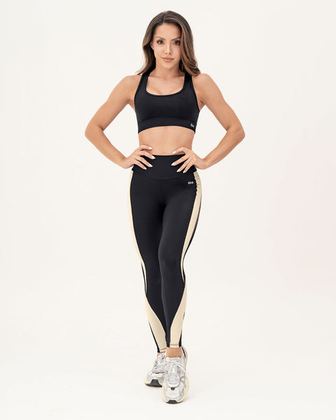 Legging deportivo con cortes en contraste Leonisa Active by Silvy Araujo#color_700-negro