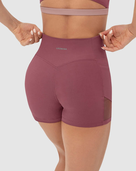 Short deportivo con bolsillos laterales Leonisa Active by Silvy Araujo#color_194-vino-medio