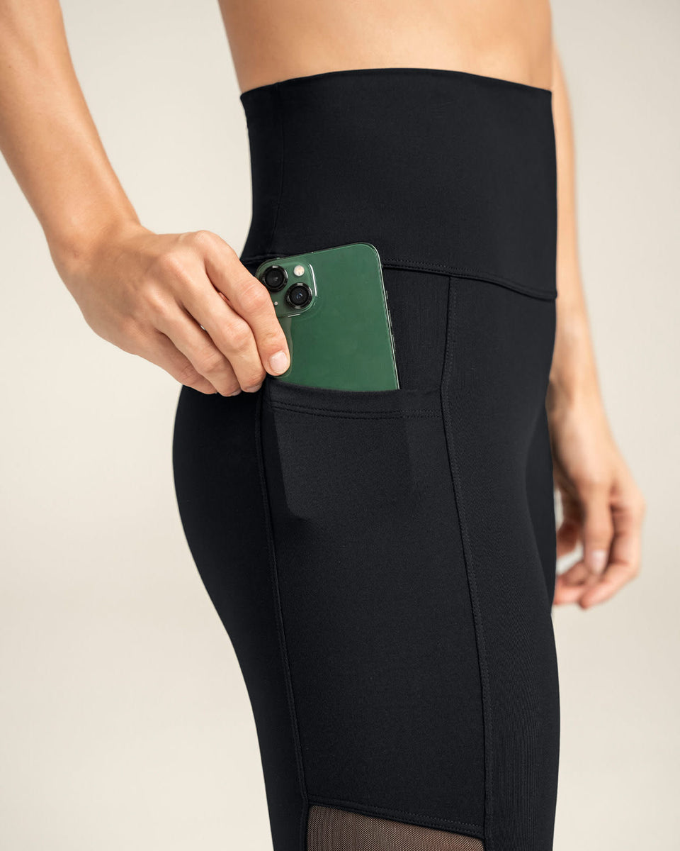 Legging deportivo con bolsillo lateral y detalles en tul | Leonisa