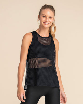 Blusa sin mangas en malla#color_700-negro
