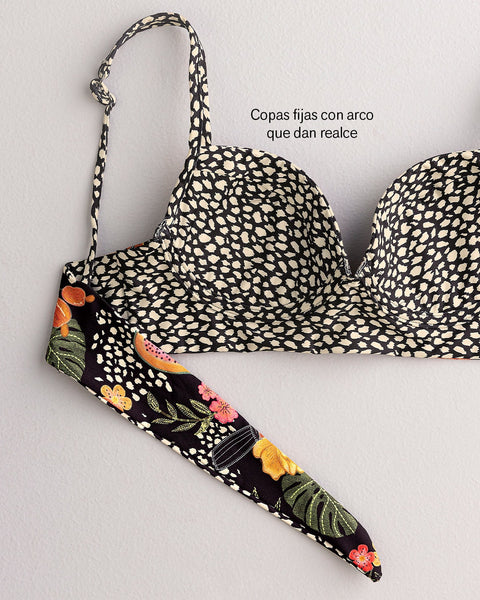 Bikini doble faz con bloomer de pretina en V#color_701-estampado-tropical-animal-print