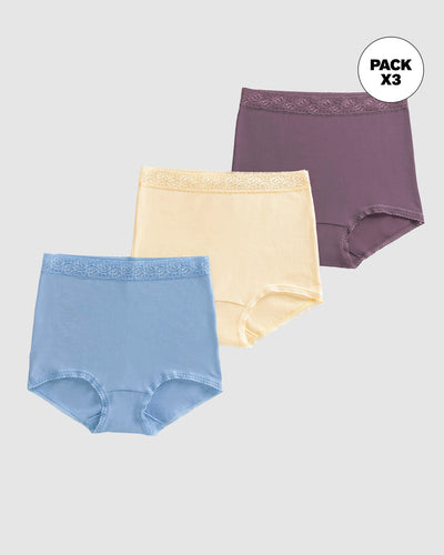 Paquete x 3 bloomers clásicos de ajuste y cubrimiento total#color_s26-vainilla-mora-azul