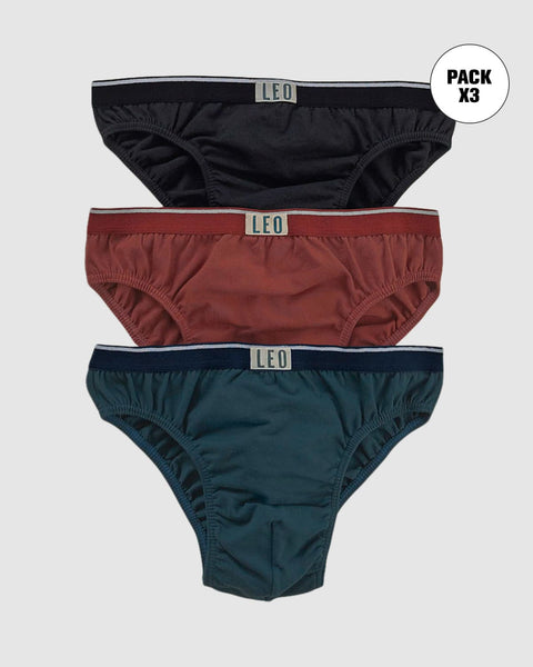 Paquete x3 calzoncillos clásicos en algodón#color_s26-negro-azul-rojo