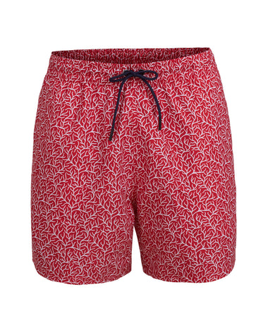 Pantaloneta de baño masculina con práctico bolsillo al lado derecho#color_a84-estampado-coral