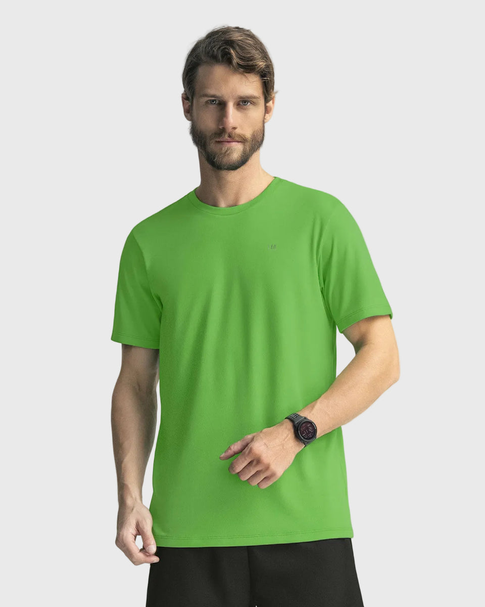 Camiseta deportiva masculina semiajustada de secado rápido