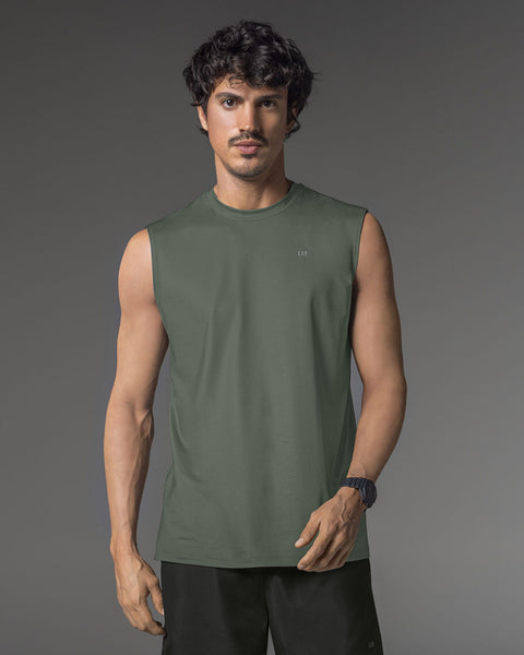 Camiseta manga sisa deportiva y de secado rápido para hombre#color_198-verde-medio