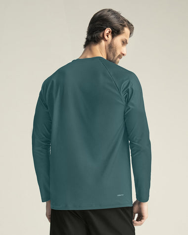 Camiseta deportiva masculina manga larga con protección UV#color_678-verde