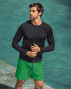 Camiseta deportiva masculina manga larga con protección UV