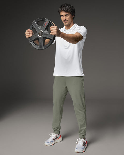 Camiseta deportiva transpirable con cuello tipo polo#color_000-blanco
