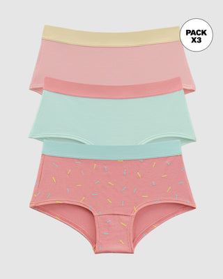 Hipster x3 para niña#color_s08-verde-menta-rosado-estampado-chispitas-rosado-claro