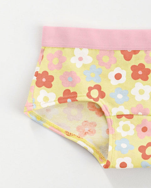 Paquete x 5 bloomers tipo hipster en algodón suave para niña#color_s28-rosado-blanco-azul-flores-coral