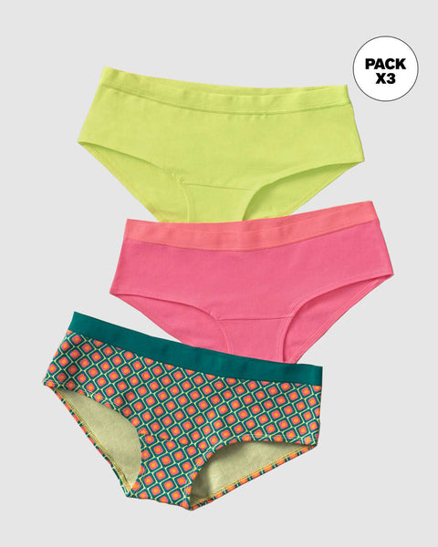 3bloomers estilo hipster en algodón#color_s50-fucsia-verde-limon-verde-estampado