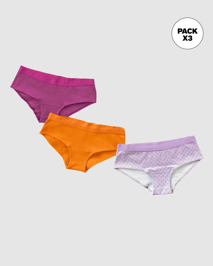 3bloomers estilo hipster en algodón#color_s51-naranjado-vino-lila-estampado