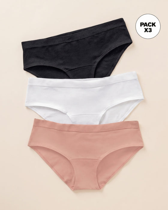 3bloomers estilo hipster en algodón#color_s57-blanco-negro-rosa-claro