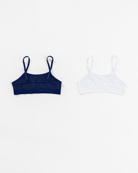 Paquete x 2 Top para niña#color_s12-blanco-azul-oscuro