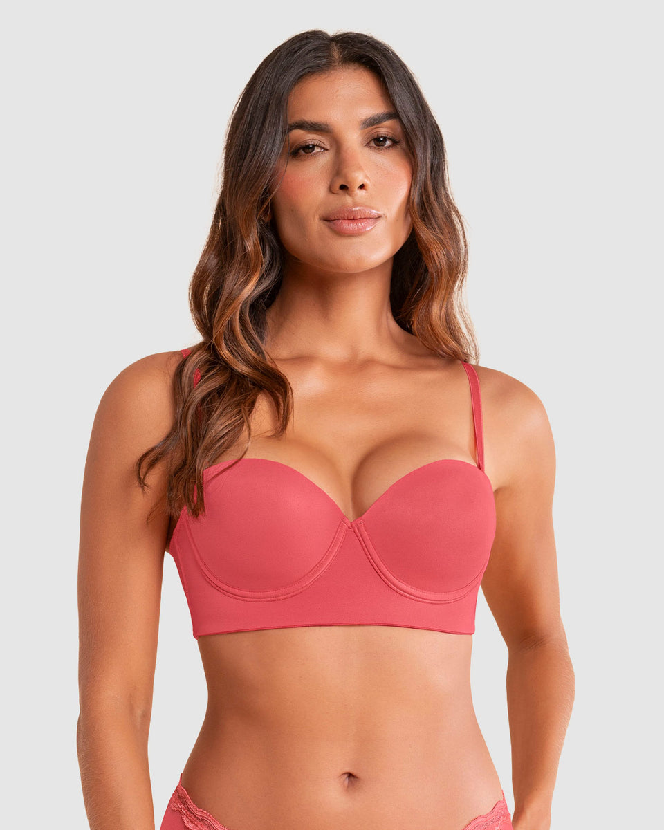 Brasier strapless de realce suave