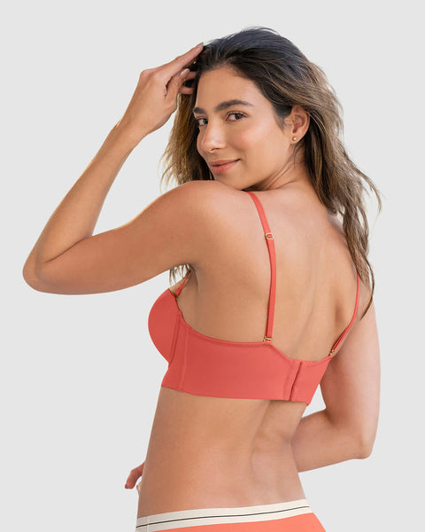 Brasier strapless de realce suave#color_a14-coral