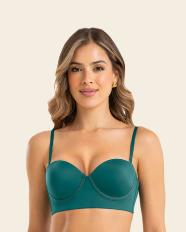 Brasier strapless de realce suave#color_a41-verde