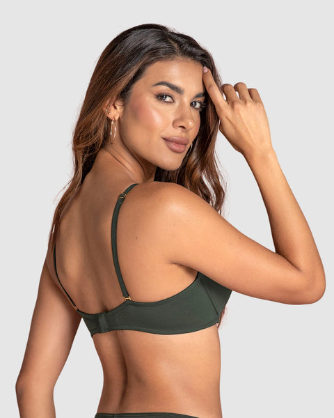 Brasier strapless con arco de realce suave#color_249-verde-oscuro