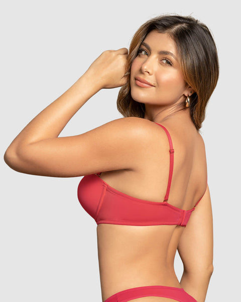 Brasier strapless con arco de realce suave#color_944-coral