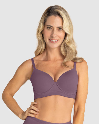 Brasier de realce suave y buen cubrimiento en espalda#color_043-lila-encaje
