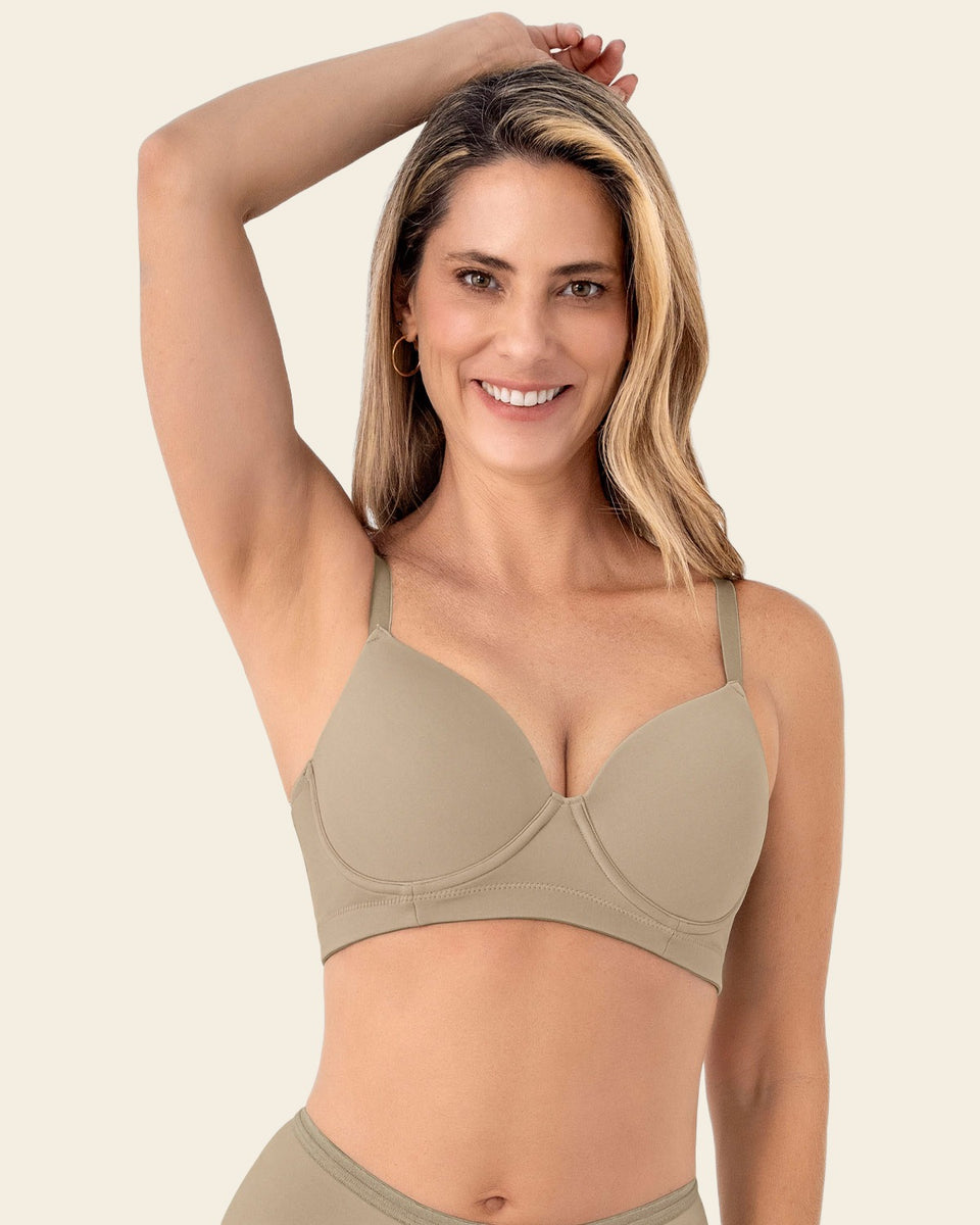 Brasier de realce suave y buen cubrimiento en espalda
