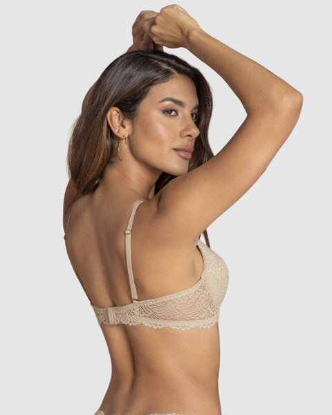 Brasier de realce suave en encaje#color_802-cafe-claro