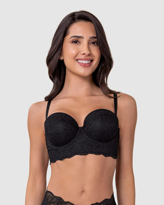 Brasier balconet de encaje con realce incorporado#color_700-negro
