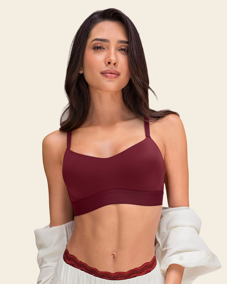 Brasier tipo top ultraliviano con copas internas fijas