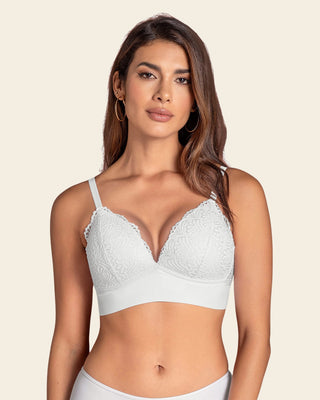 Brasier sin arco Liso y Encaje#color_000-blanco