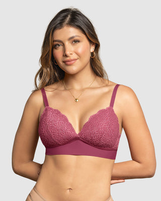 Brasier sin arco Liso y Encaje#color_300-rosa-medio